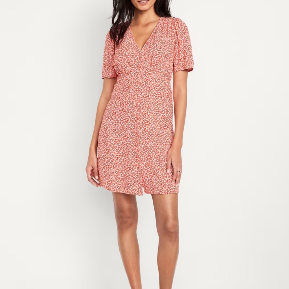 NWT Old Navy Button Down Crepe Mini Dress